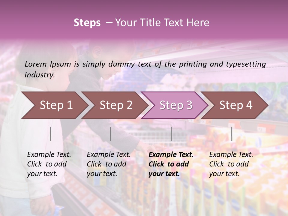 Children In The Supermarket PowerPoint Template