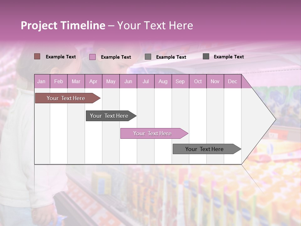 Children In The Supermarket PowerPoint Template