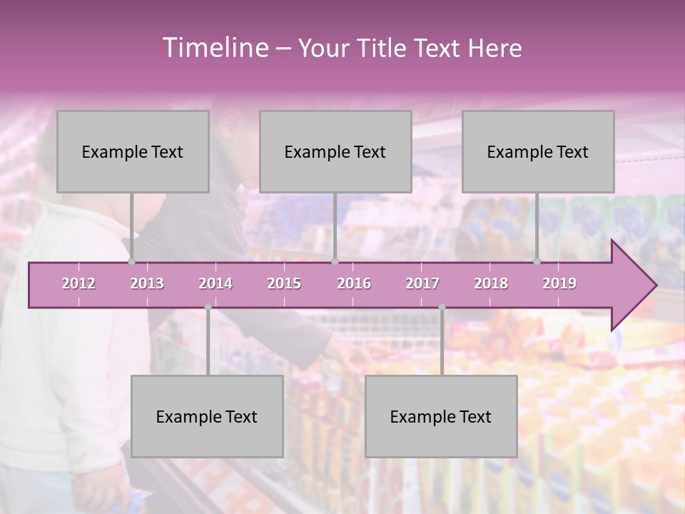 Children In The Supermarket PowerPoint Template
