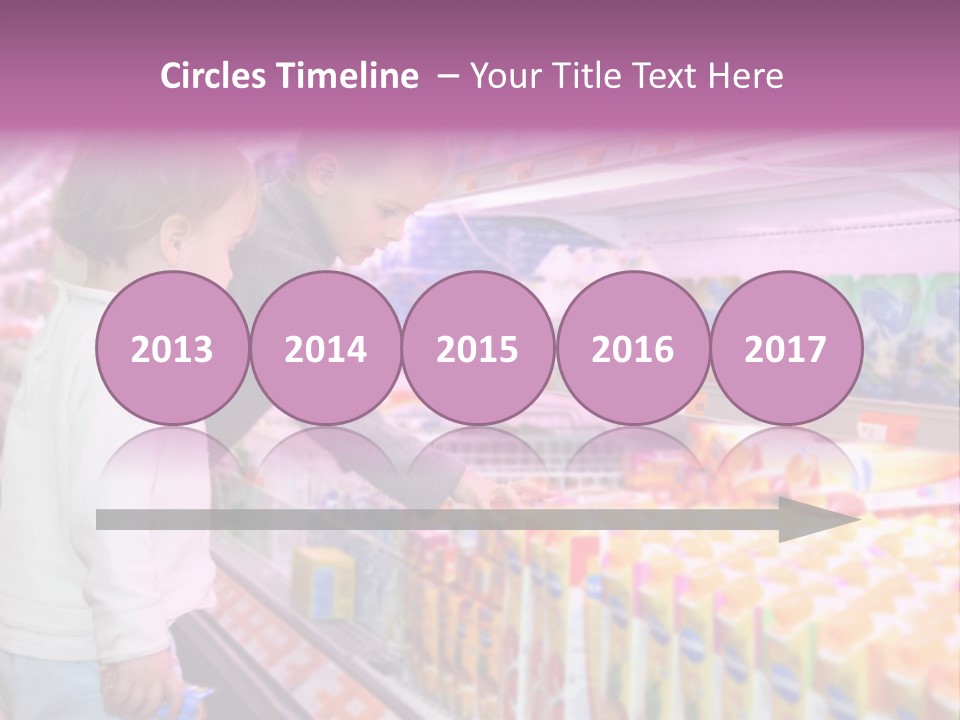 Children In The Supermarket PowerPoint Template
