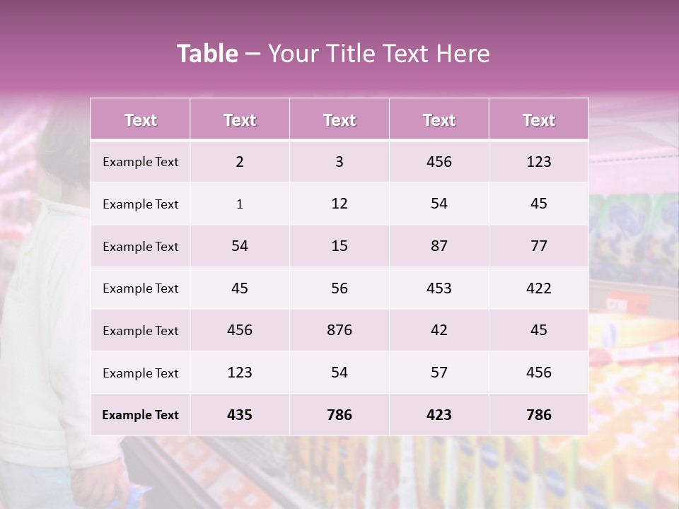 Children In The Supermarket PowerPoint Template