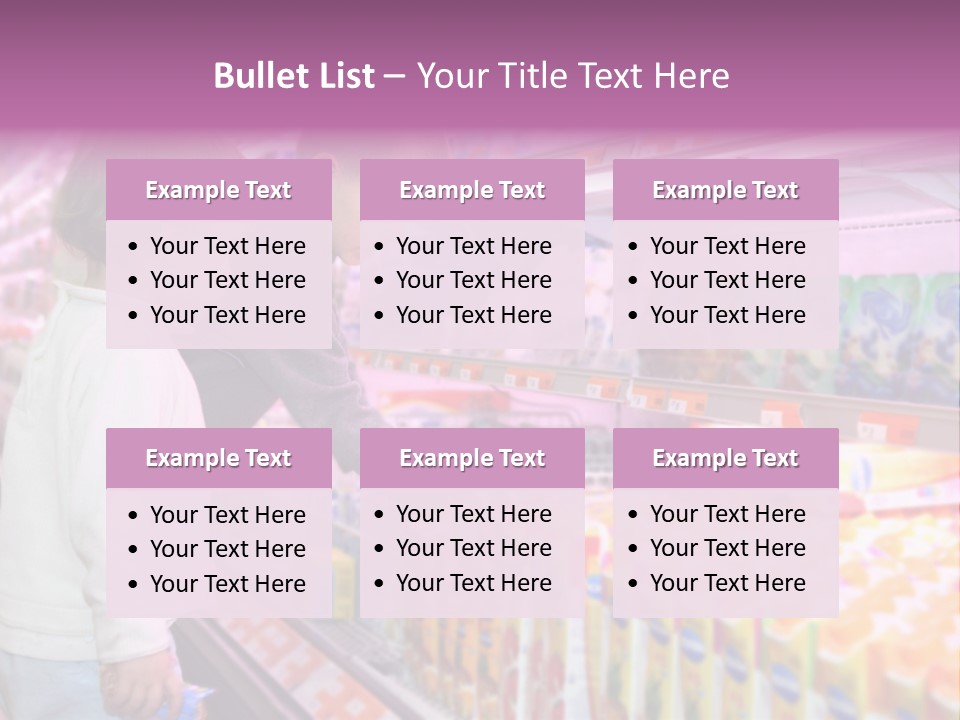 Children In The Supermarket PowerPoint Template