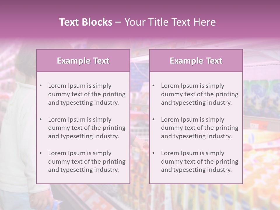 Children In The Supermarket PowerPoint Template
