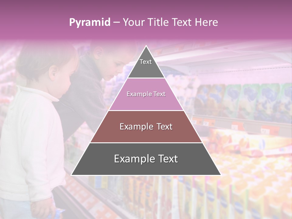 Children In The Supermarket PowerPoint Template