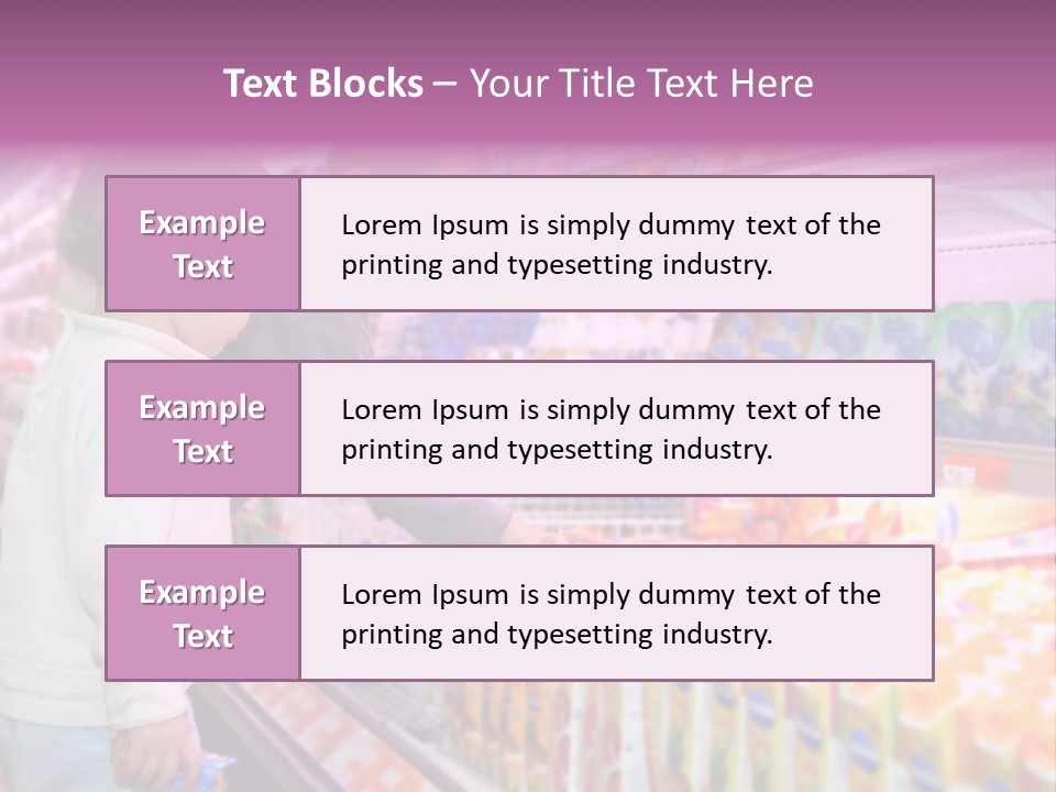 Children In The Supermarket PowerPoint Template