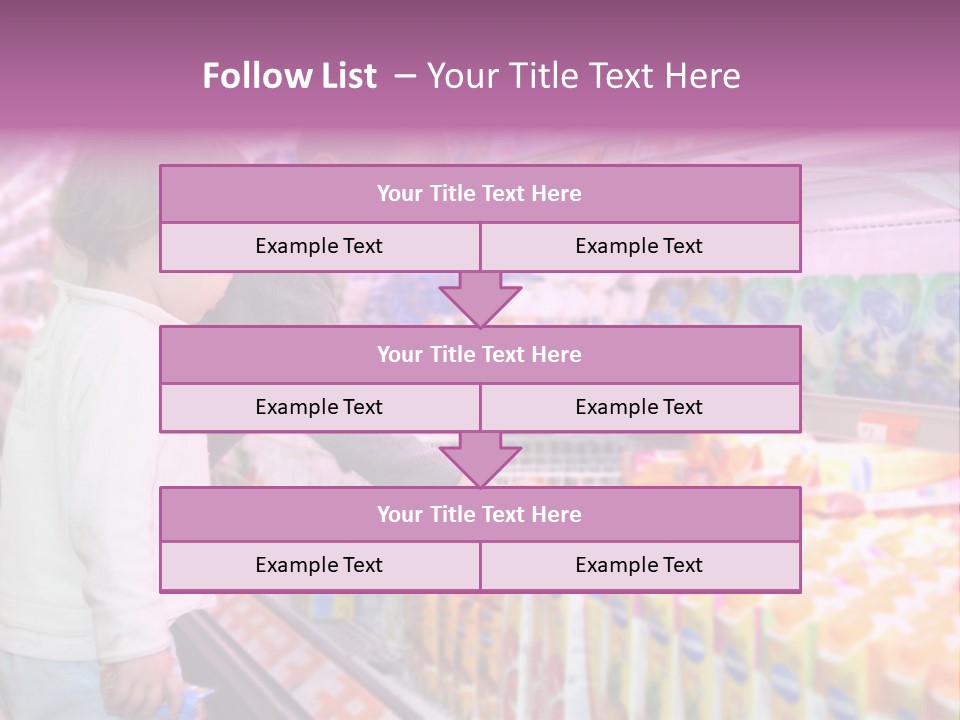 Children In The Supermarket PowerPoint Template