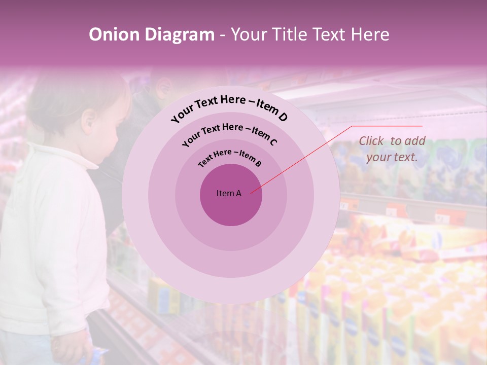 Children In The Supermarket PowerPoint Template