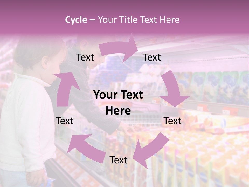 Children In The Supermarket PowerPoint Template