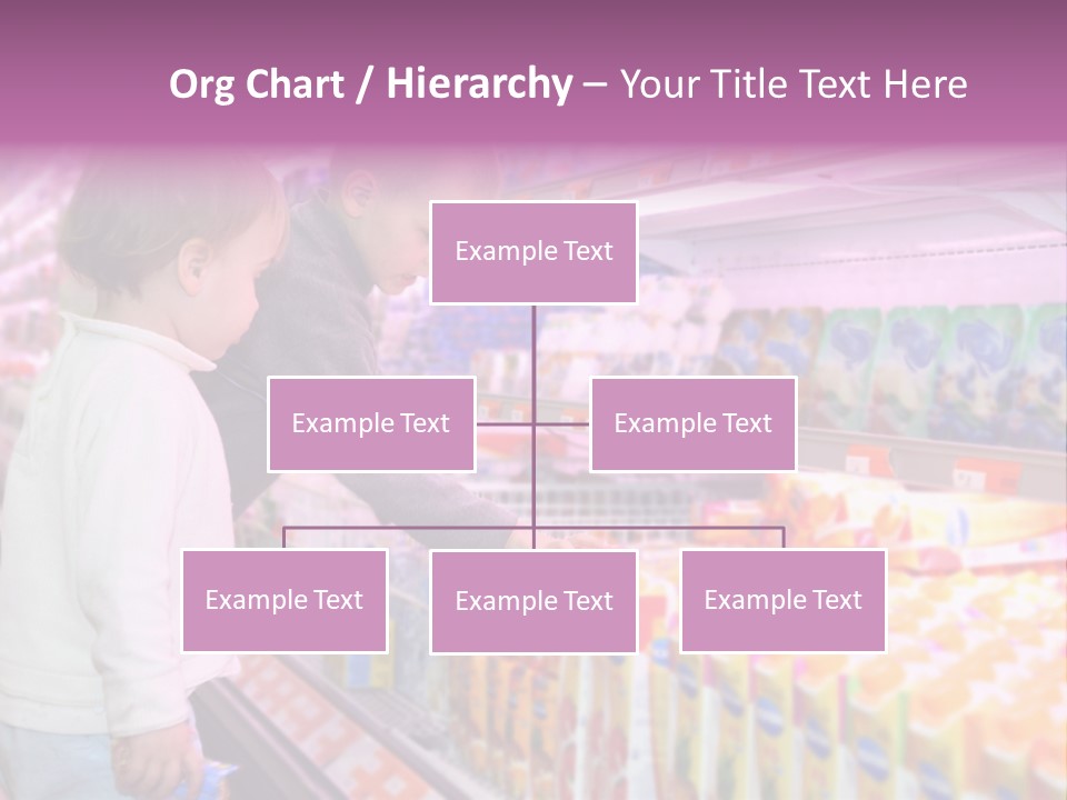 Children In The Supermarket PowerPoint Template