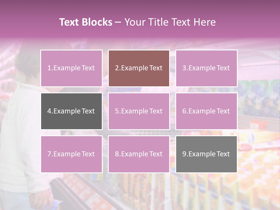 Children In The Supermarket PowerPoint Template