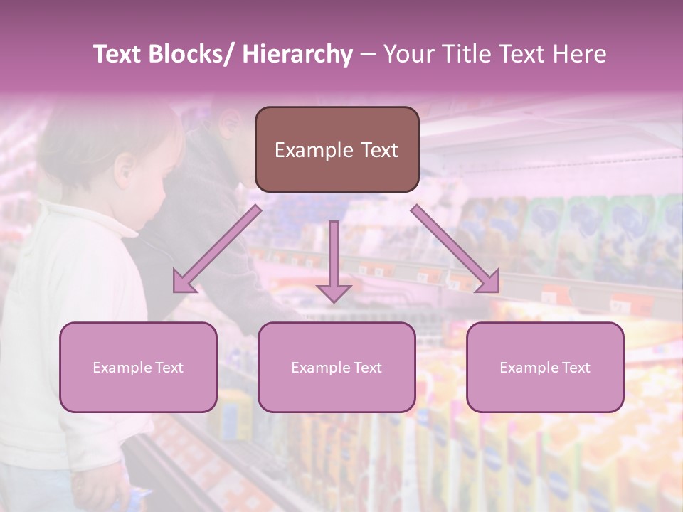 Children In The Supermarket PowerPoint Template