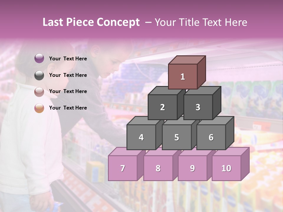 Children In The Supermarket PowerPoint Template