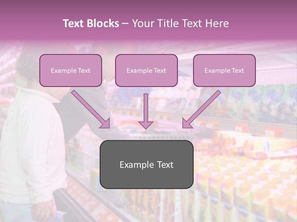 Children In The Supermarket PowerPoint Template