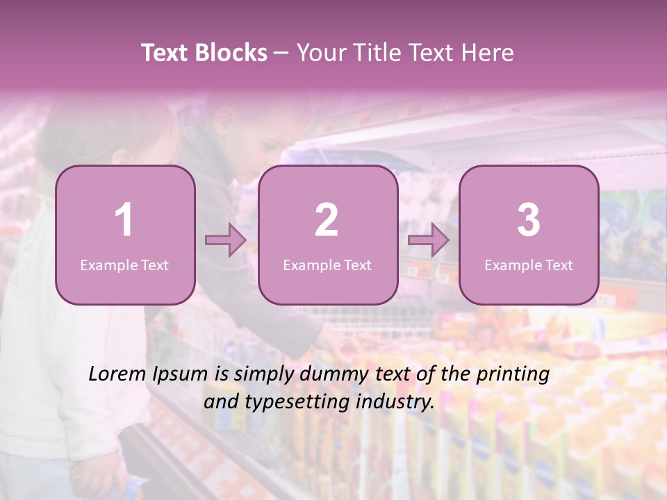 Children In The Supermarket PowerPoint Template