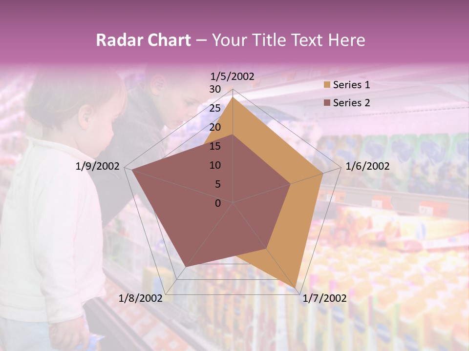 Children In The Supermarket PowerPoint Template