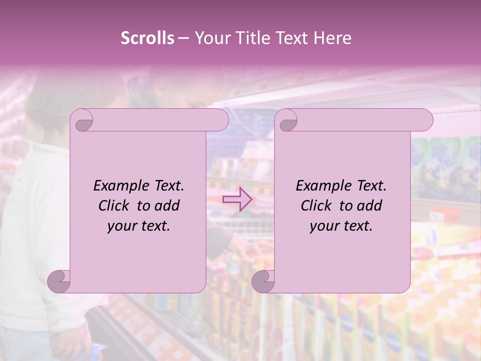 Children In The Supermarket PowerPoint Template