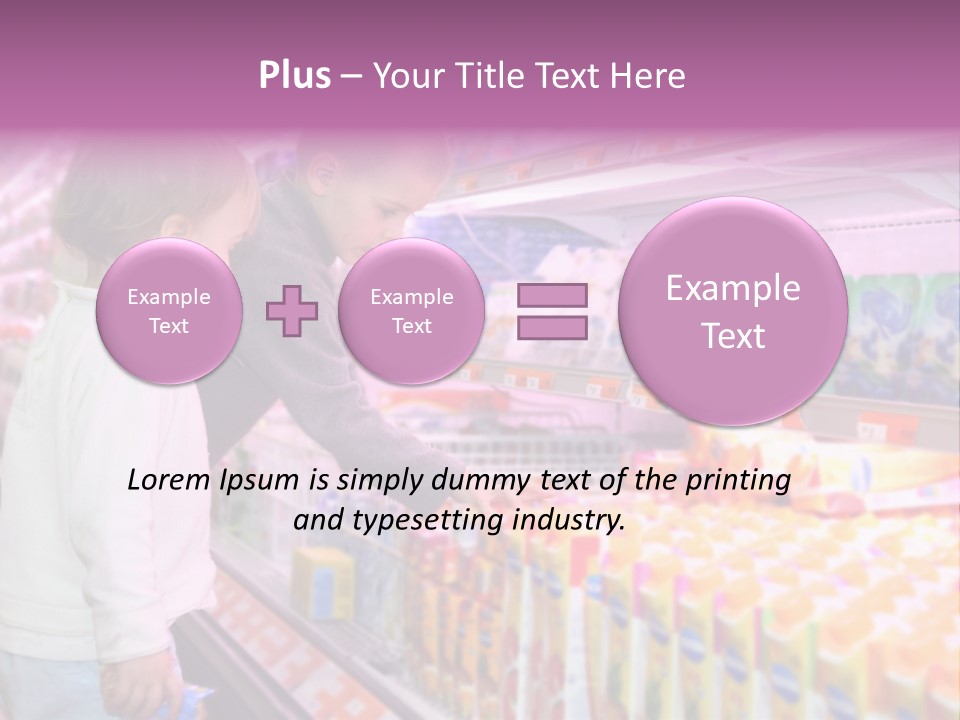 Children In The Supermarket PowerPoint Template