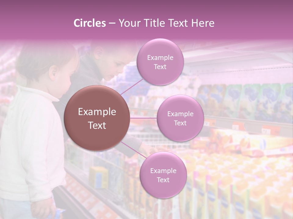 Children In The Supermarket PowerPoint Template