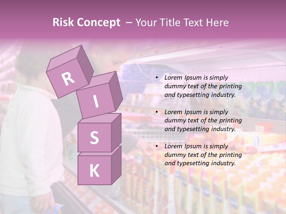 Children In The Supermarket PowerPoint Template
