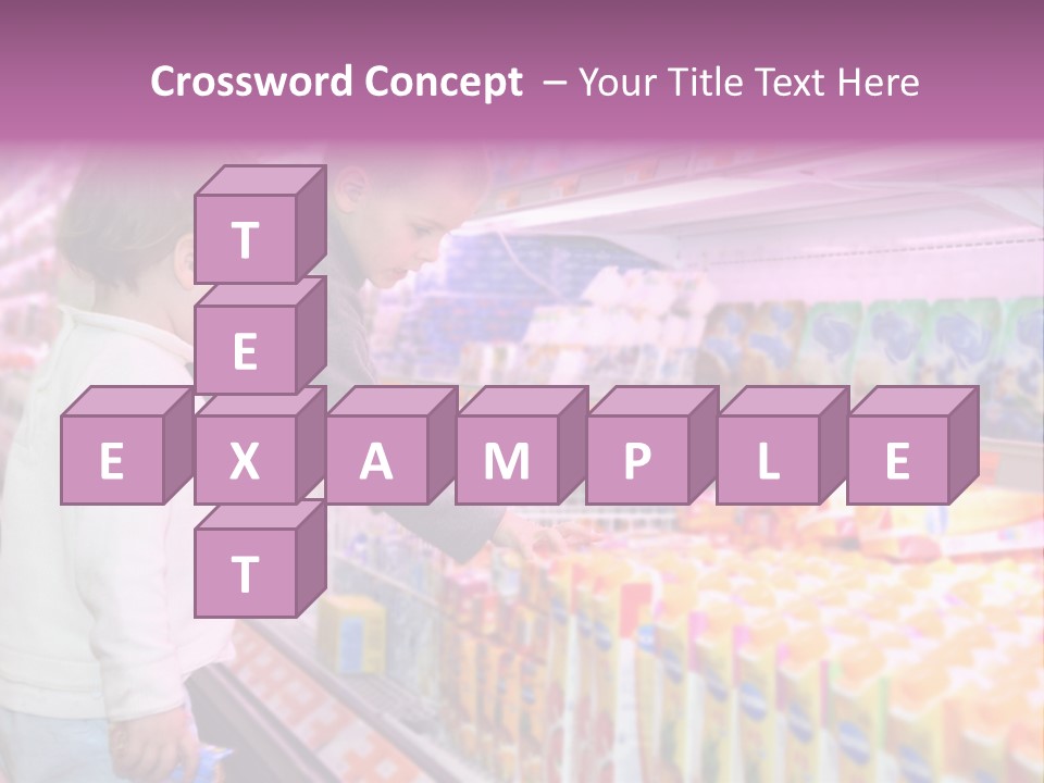 Children In The Supermarket PowerPoint Template