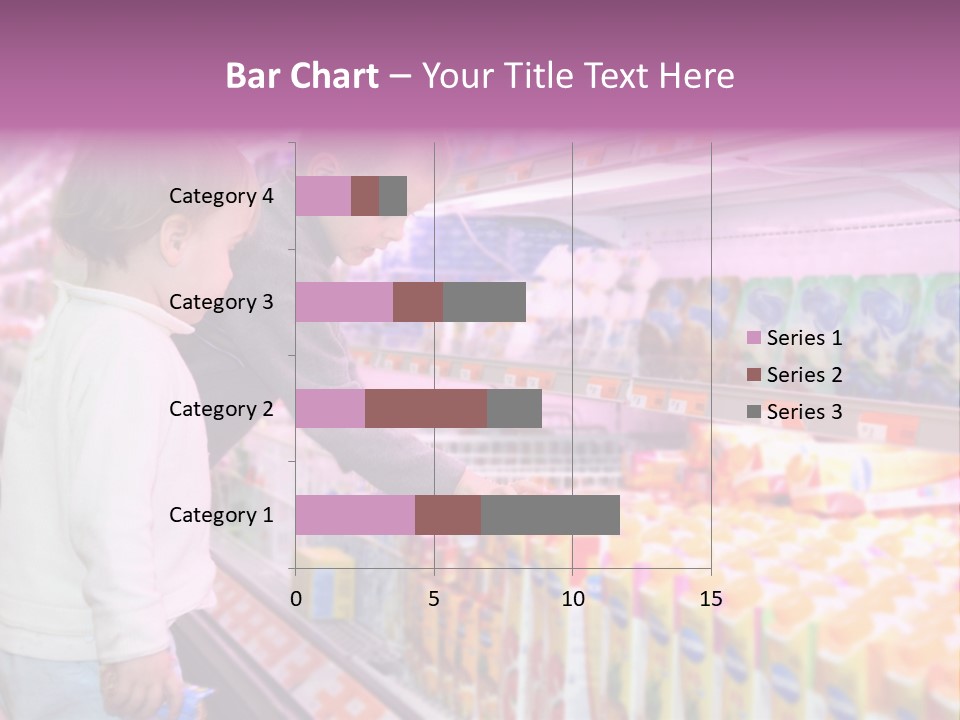 Children In The Supermarket PowerPoint Template