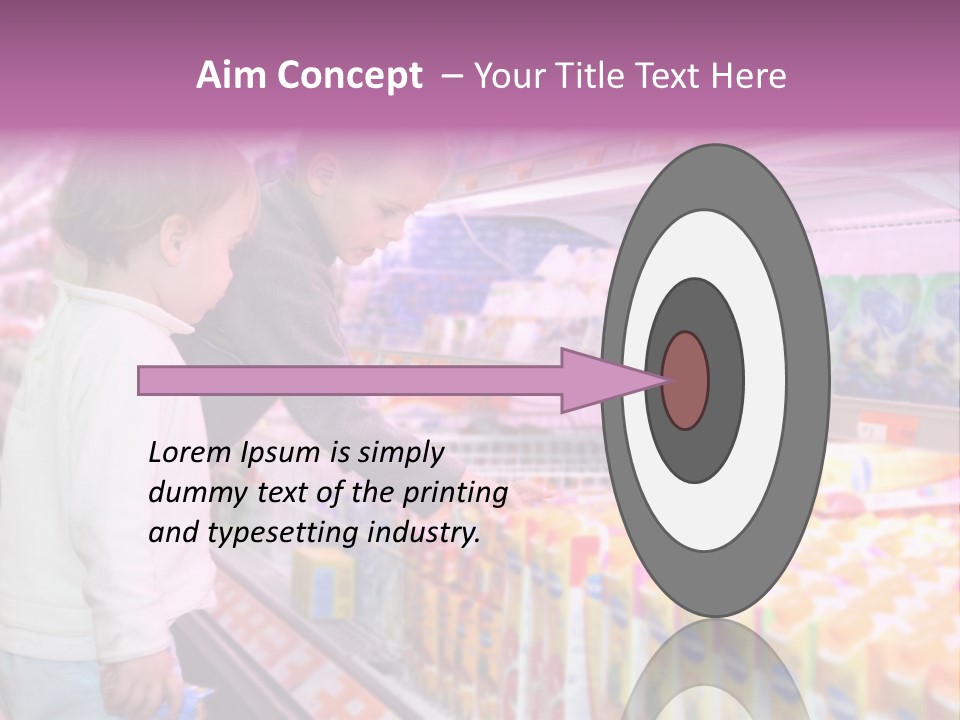 Children In The Supermarket PowerPoint Template