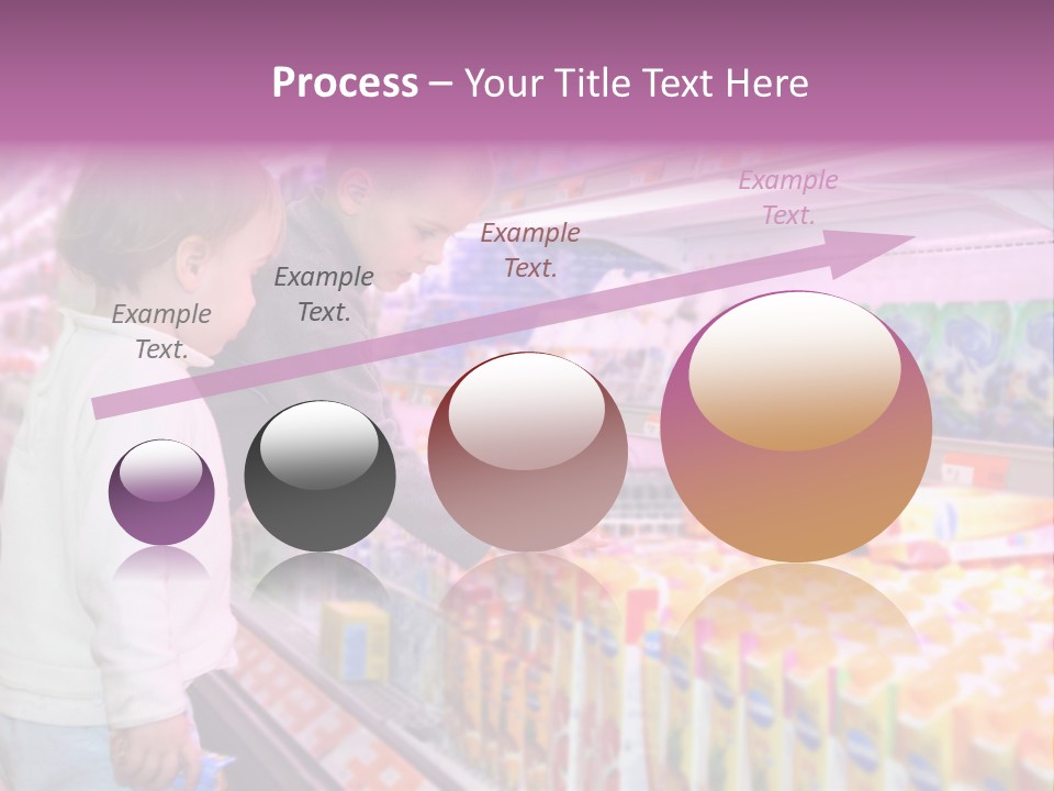 Children In The Supermarket PowerPoint Template