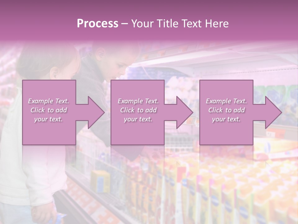 Children In The Supermarket PowerPoint Template