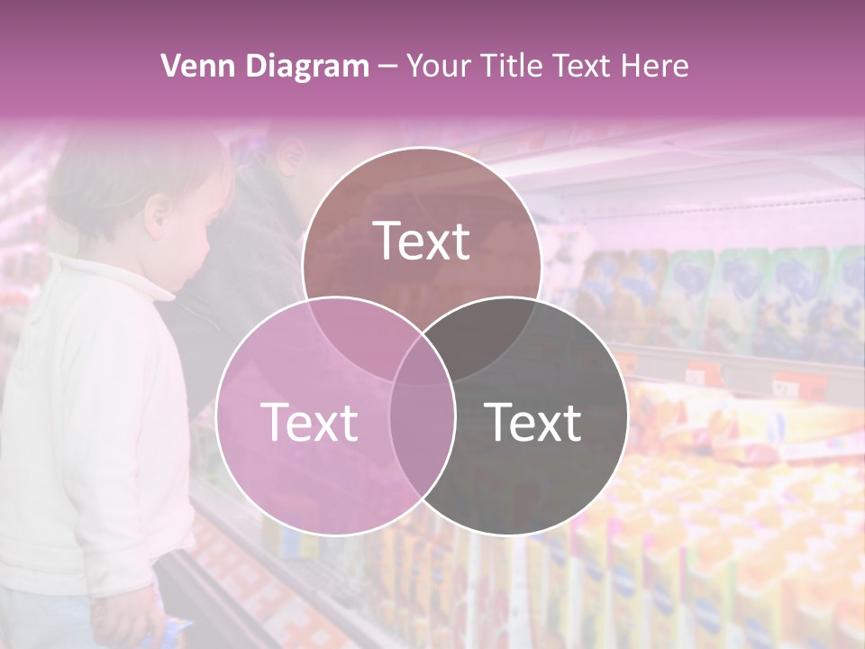 Children In The Supermarket PowerPoint Template