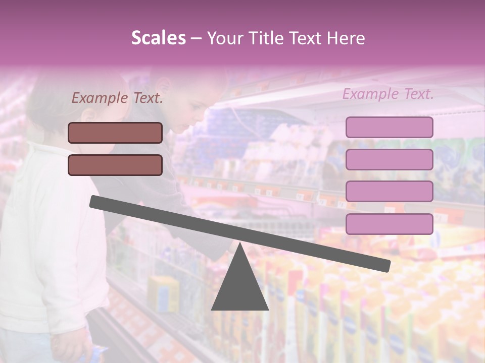 Children In The Supermarket PowerPoint Template