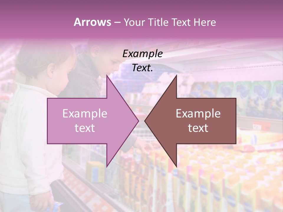 Children In The Supermarket PowerPoint Template