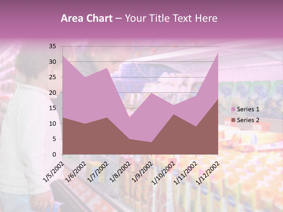Children In The Supermarket PowerPoint Template