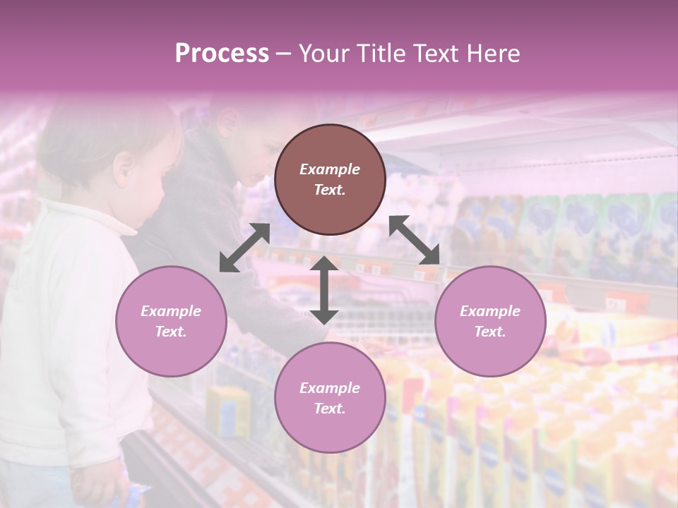 Children In The Supermarket PowerPoint Template
