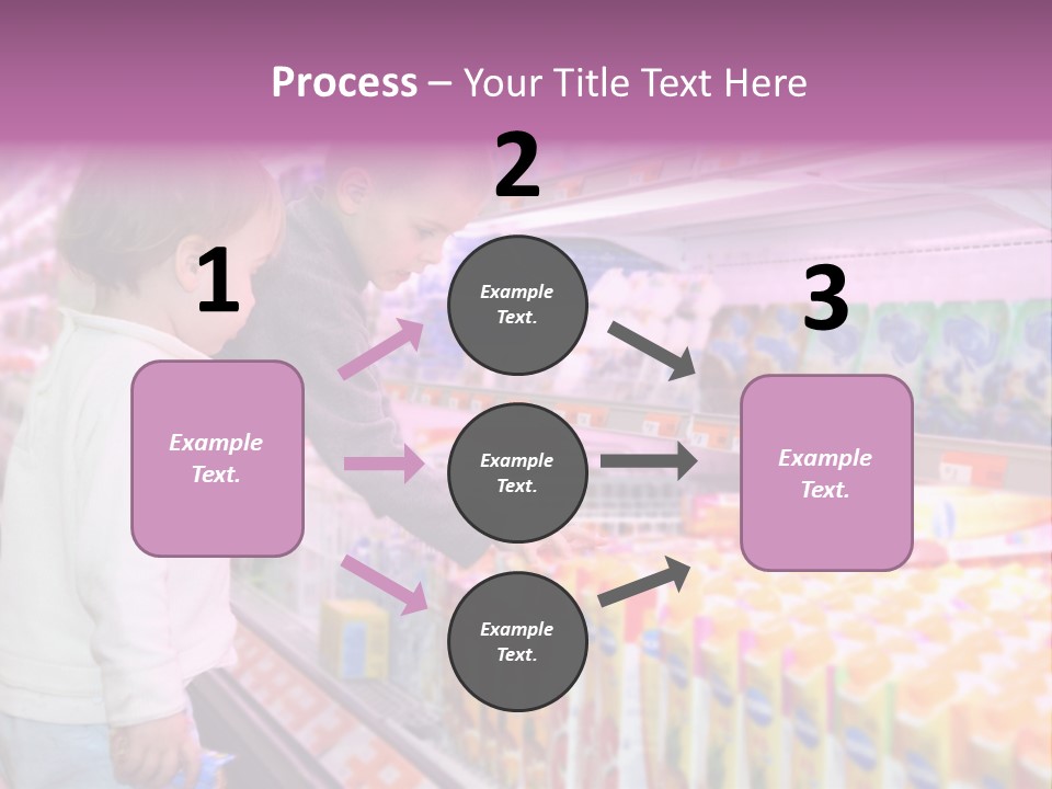Children In The Supermarket PowerPoint Template