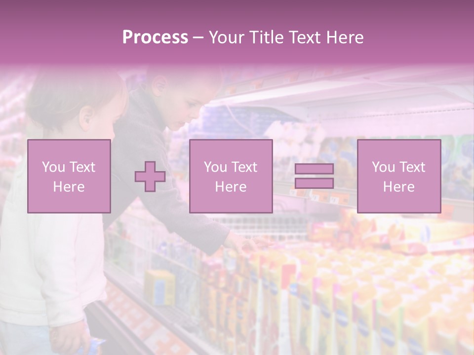 Children In The Supermarket PowerPoint Template
