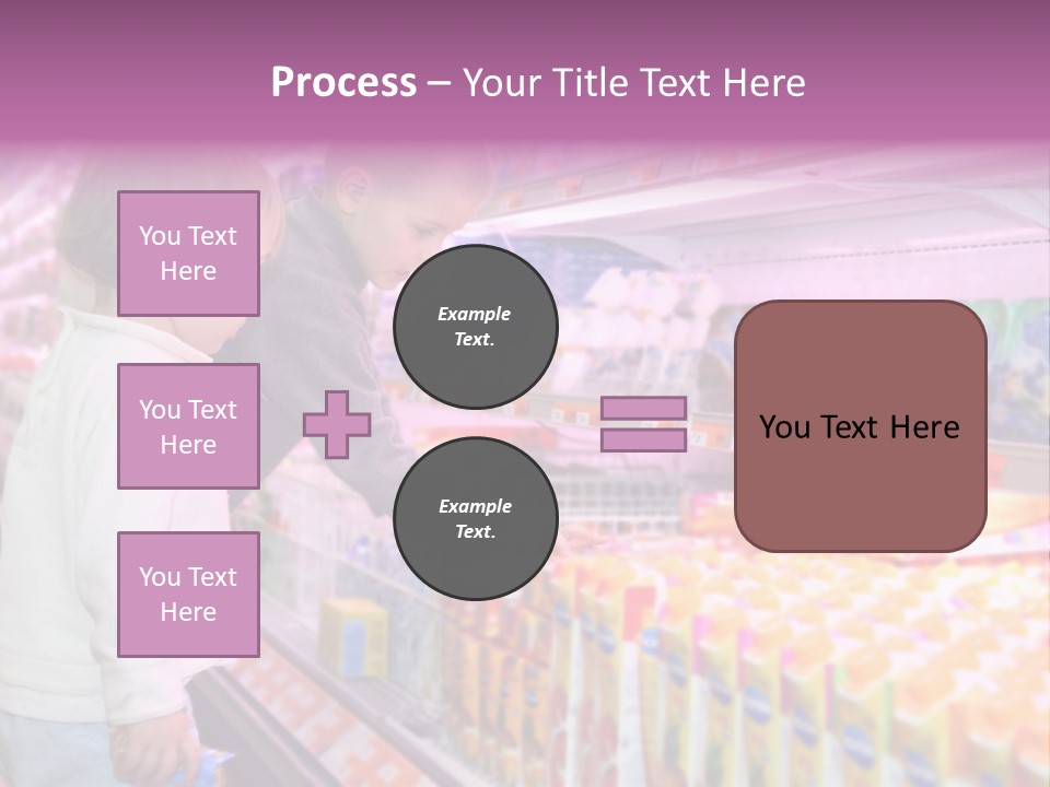 Children In The Supermarket PowerPoint Template