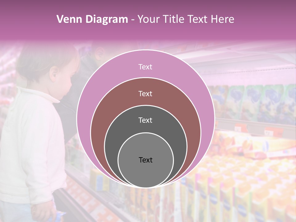 Children In The Supermarket PowerPoint Template