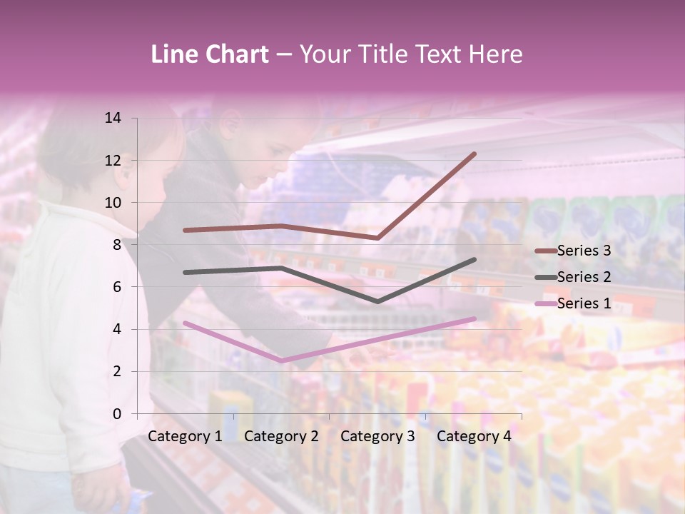 Children In The Supermarket PowerPoint Template