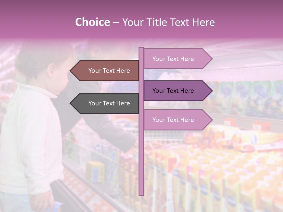 Children In The Supermarket PowerPoint Template