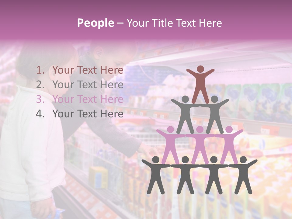 Children In The Supermarket PowerPoint Template