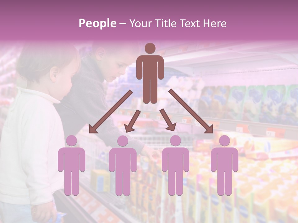 Children In The Supermarket PowerPoint Template