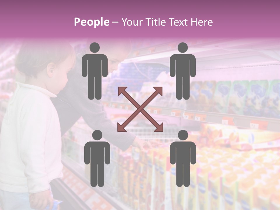 Children In The Supermarket PowerPoint Template