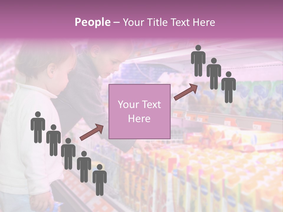 Children In The Supermarket PowerPoint Template