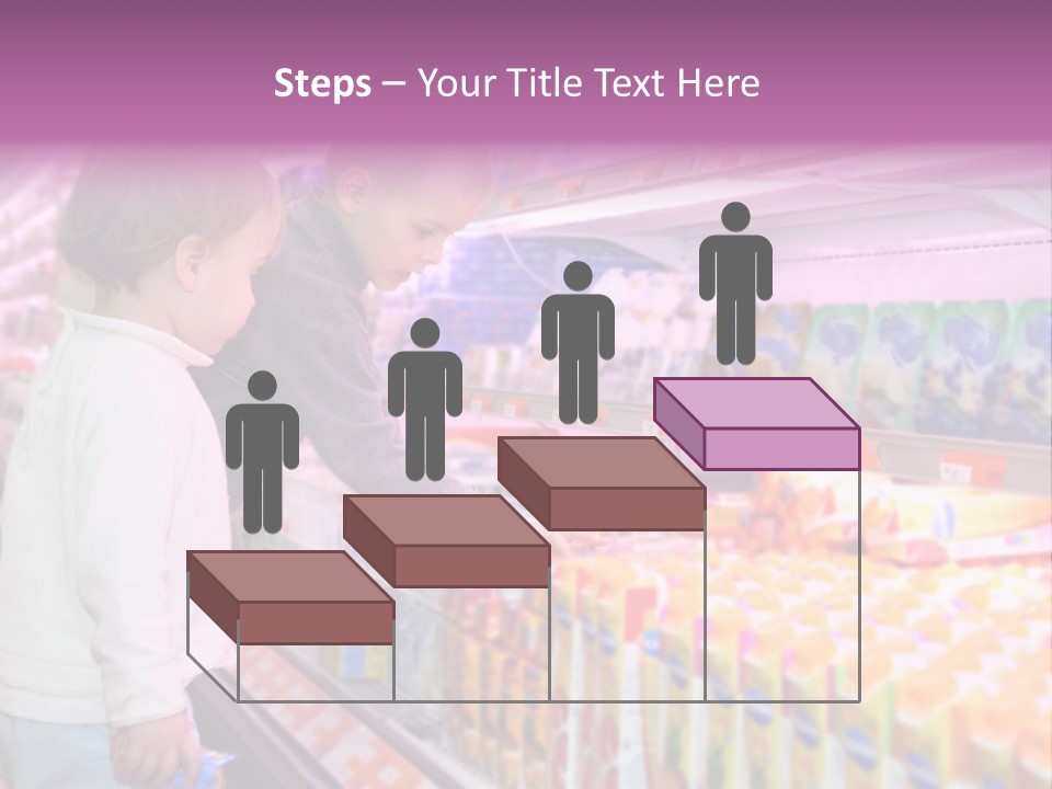 Children In The Supermarket PowerPoint Template