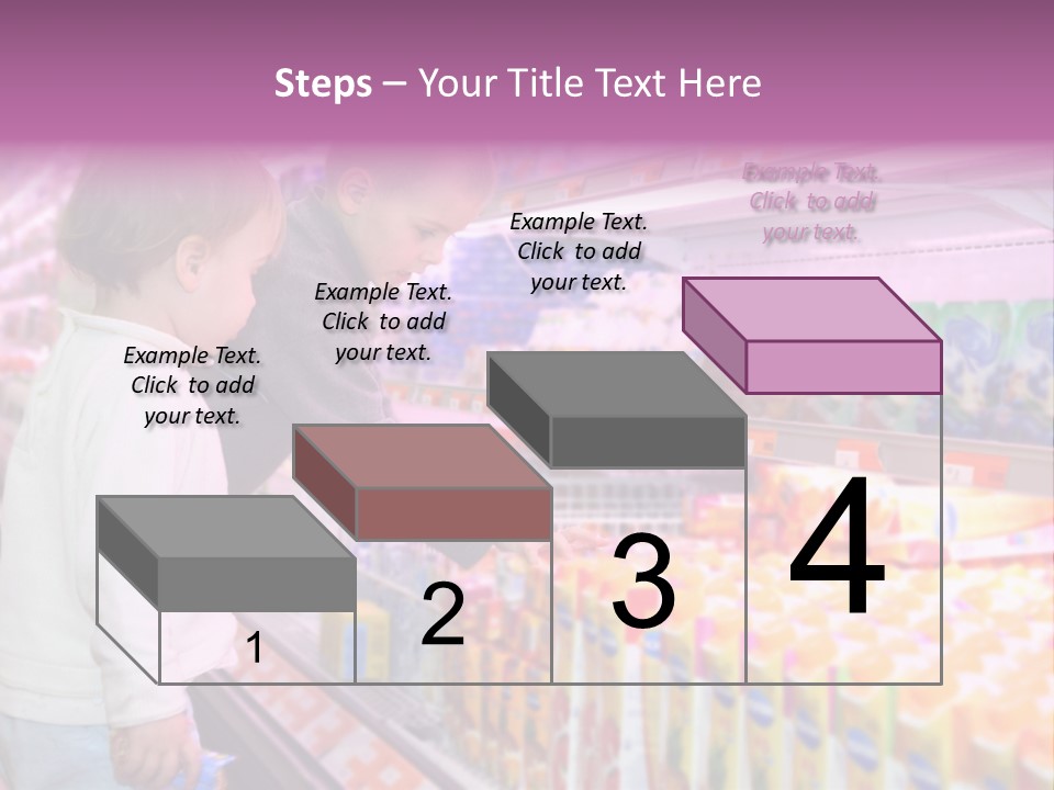 Children In The Supermarket PowerPoint Template