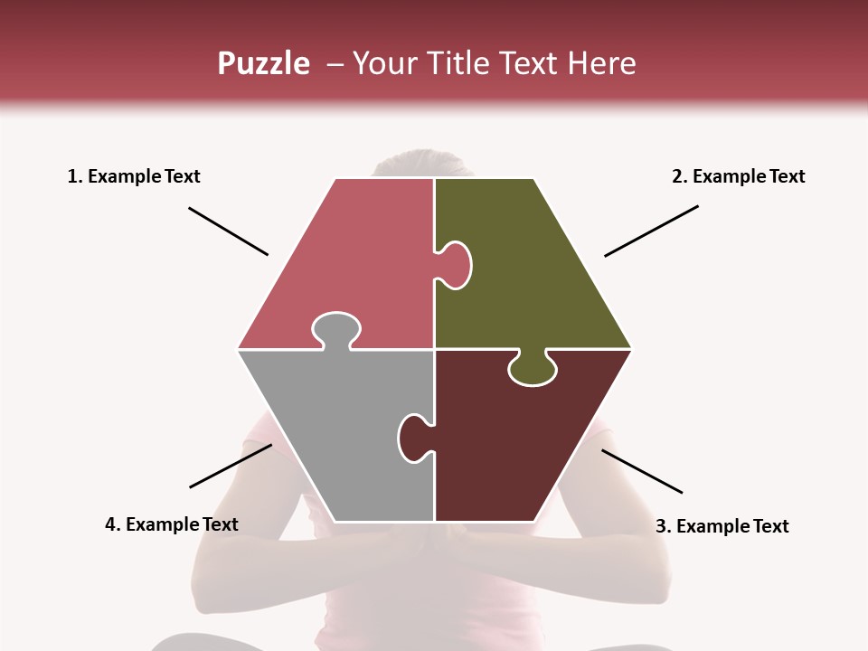 Mid  Multiethnic Woman Sitting In Namaste Position On Exercise Mat With Eyes Closed And Hands At Heart Center. PowerPoint Template