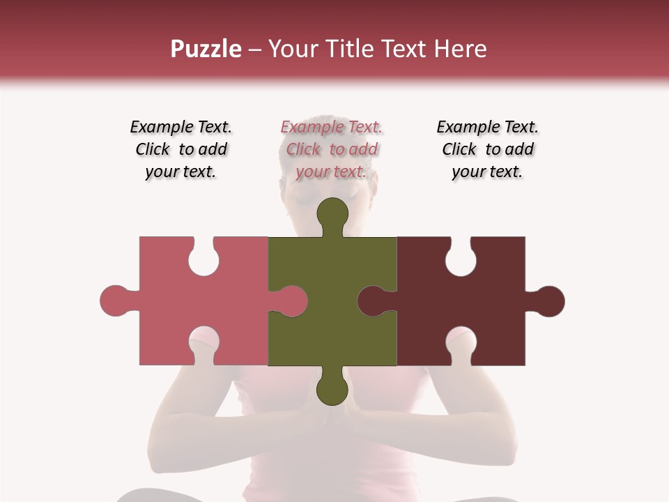 Mid  Multiethnic Woman Sitting In Namaste Position On Exercise Mat With Eyes Closed And Hands At Heart Center. PowerPoint Template