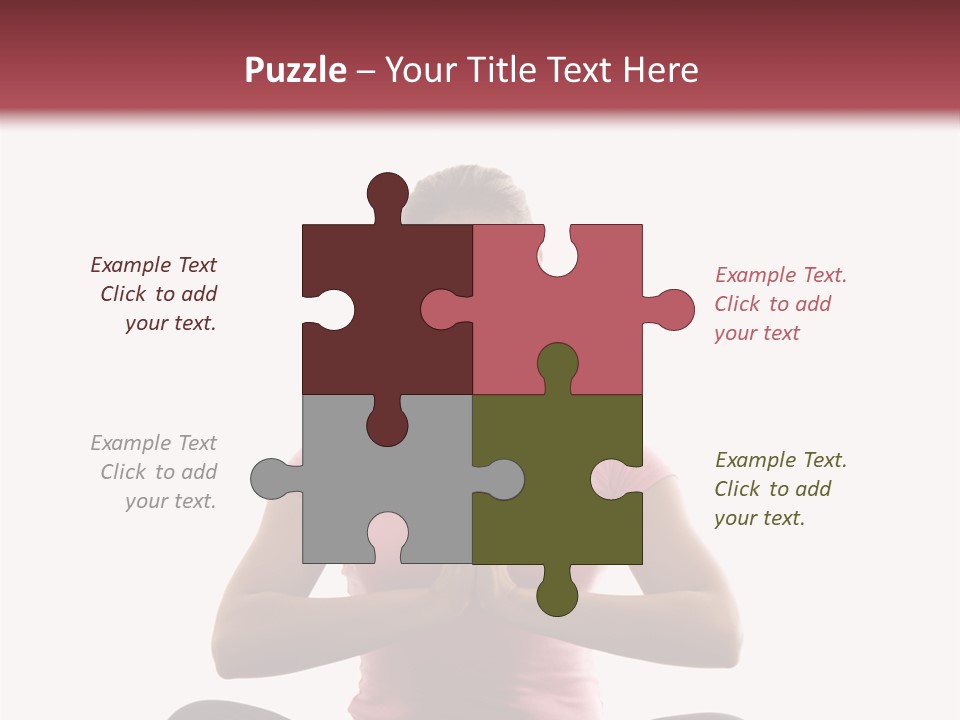 Mid  Multiethnic Woman Sitting In Namaste Position On Exercise Mat With Eyes Closed And Hands At Heart Center. PowerPoint Template