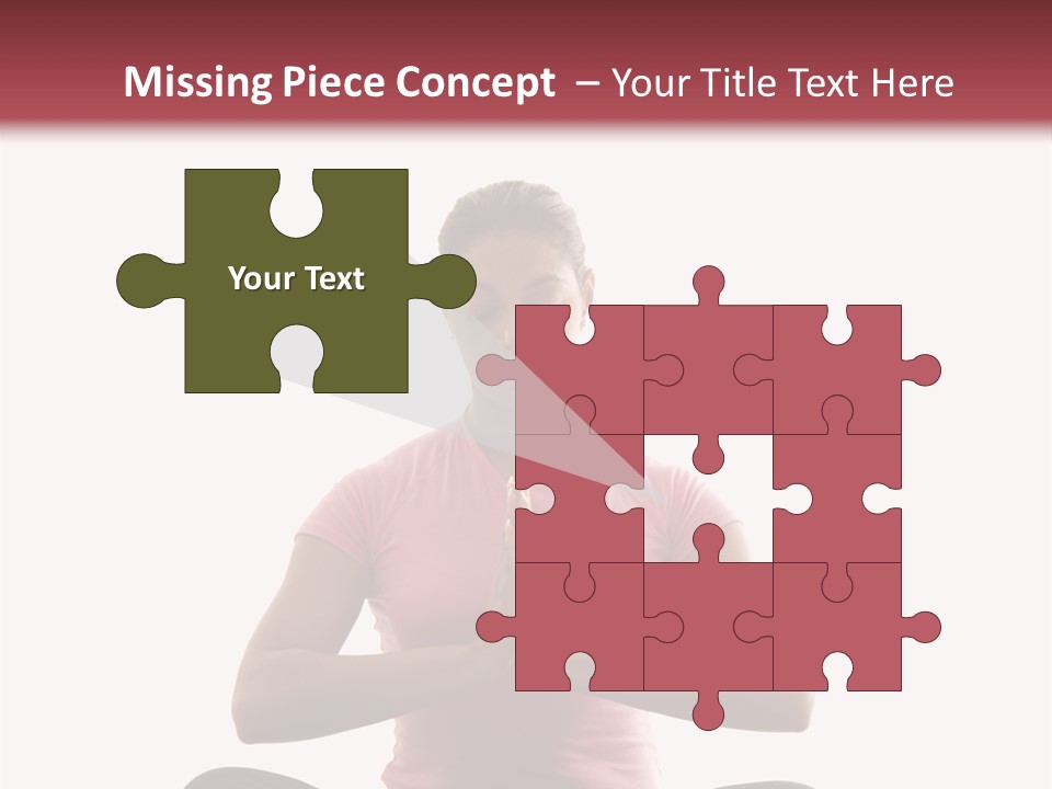 Mid  Multiethnic Woman Sitting In Namaste Position On Exercise Mat With Eyes Closed And Hands At Heart Center. PowerPoint Template