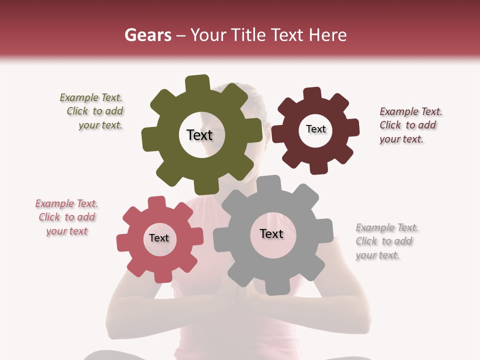 Mid  Multiethnic Woman Sitting In Namaste Position On Exercise Mat With Eyes Closed And Hands At Heart Center. PowerPoint Template